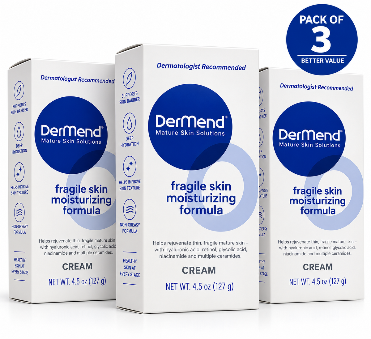 DerMend Fragile Skin Moisturizer 4.5 oz Cream