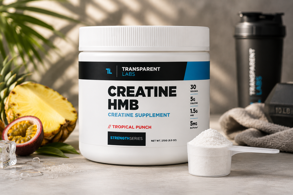 Creatine HMB Supplement Transparent Labs – Creatine HMB Strength Supplement Tropical Punch 30 Servings 285g