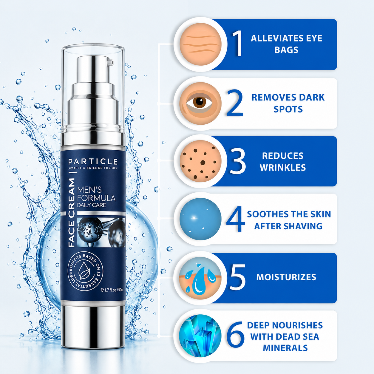 Particle Men's Formula Face Cream with benefits
